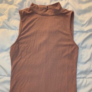 Halter neck light pink body suit